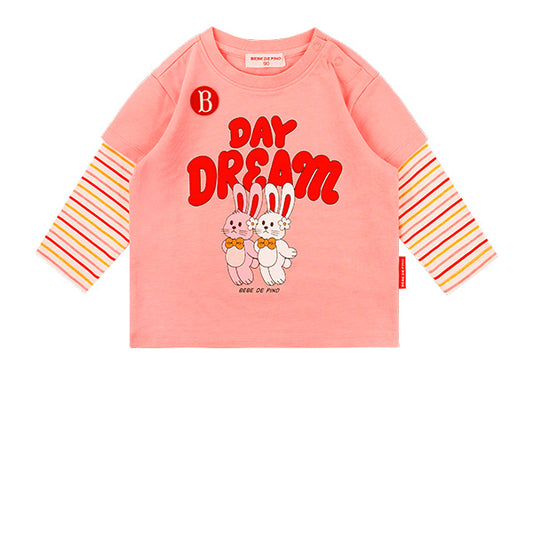 BEBE DE PINO Twin bunny baby layered tee