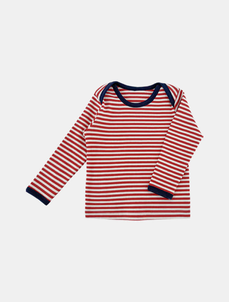 RAWUMBER Stripe binding shoulder t-shirt