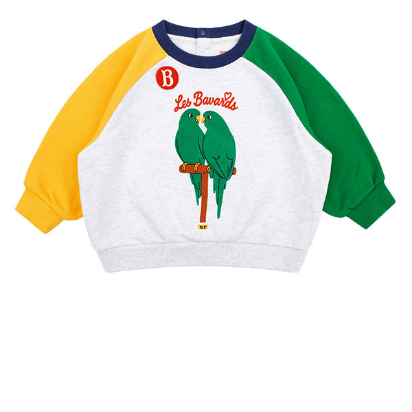 BEBE DE PINO Parrot baby color block sweatshirt