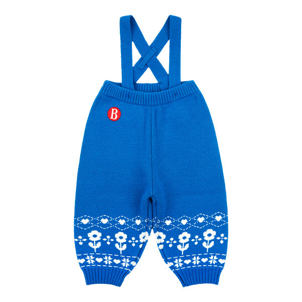 BEBE DE PINO Flower duck baby nordic sweater suspender pants