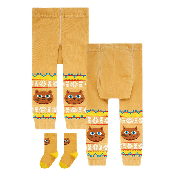 BEBE DE PINO Aloha cat baby tights and socks set