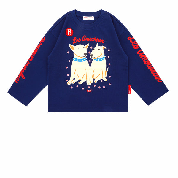 BEBE DE PINO Bull terrier lettering point long sleeve tee