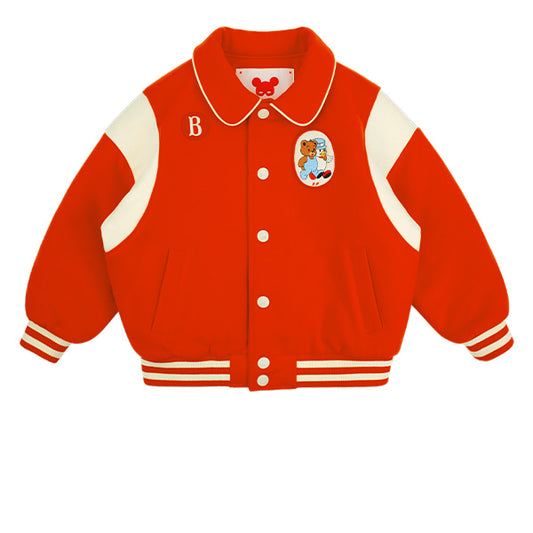 BEBE DE PINO Teen friends varsity padding jumper