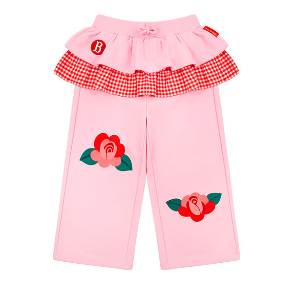 BEBE DE PINO Camellia ruffle sweatpants
