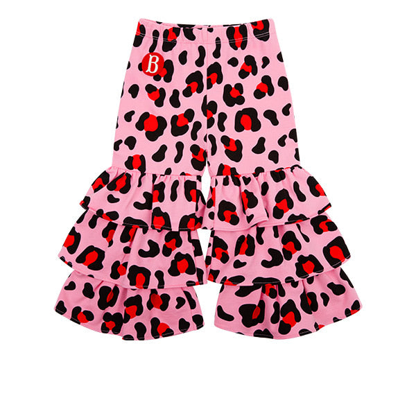 BEBE DE PINO All over leopard ruffle sweatpants