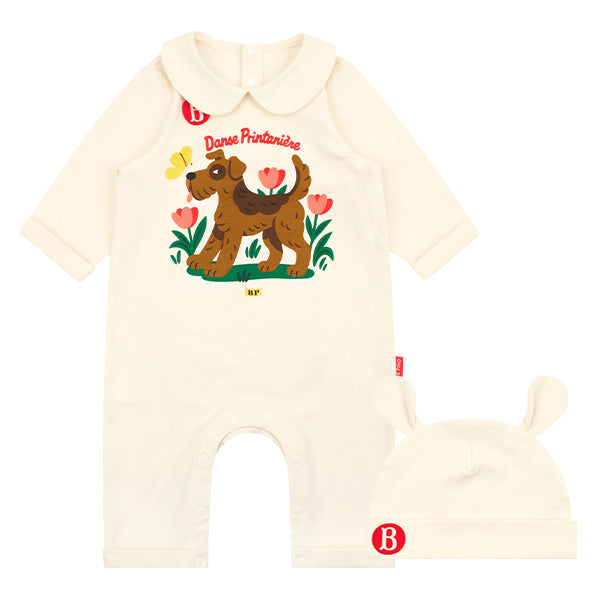 BEBE DE PINO Schnauzer newborn overall set