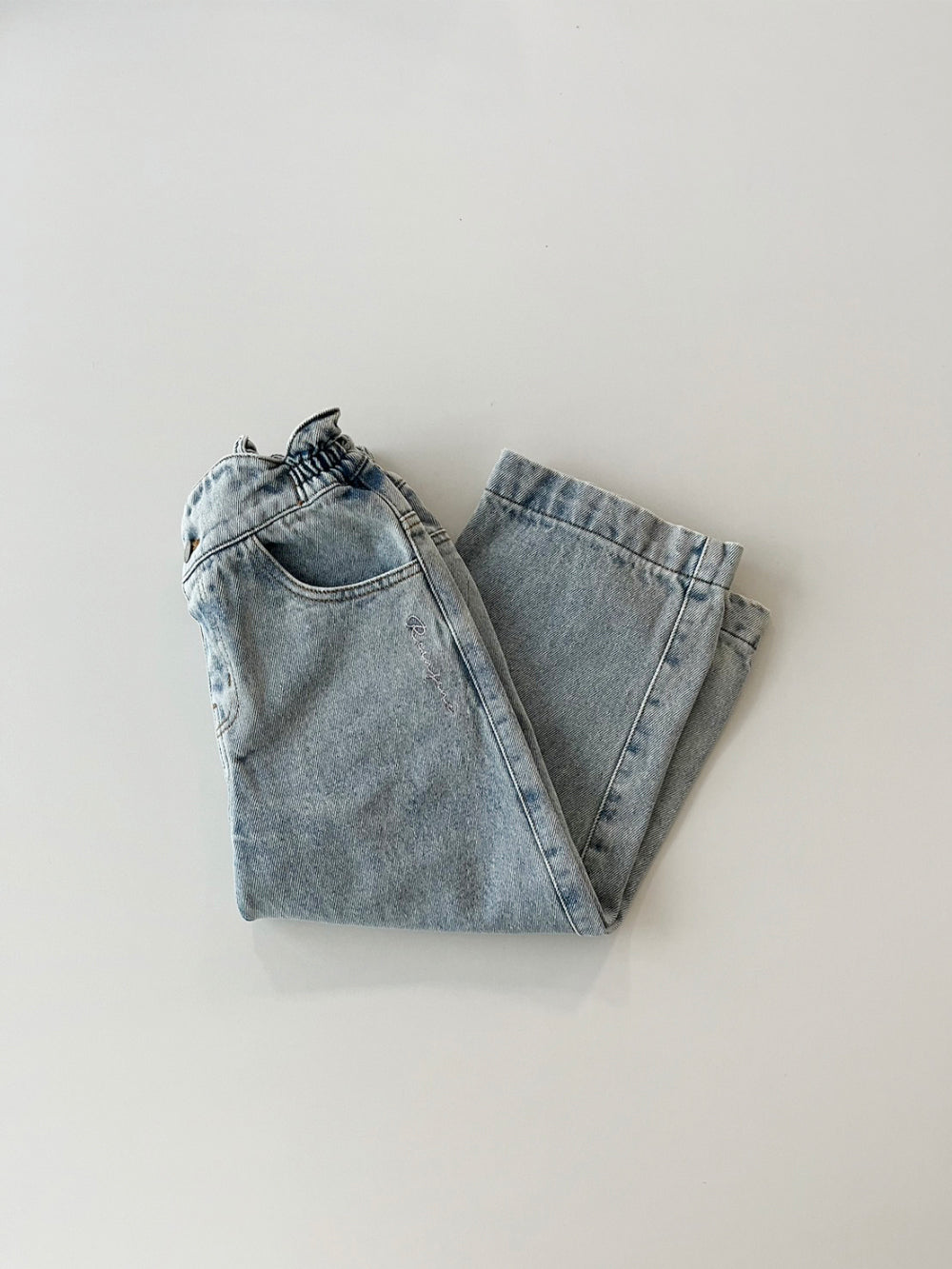 ROANJANE flower powder denim pants