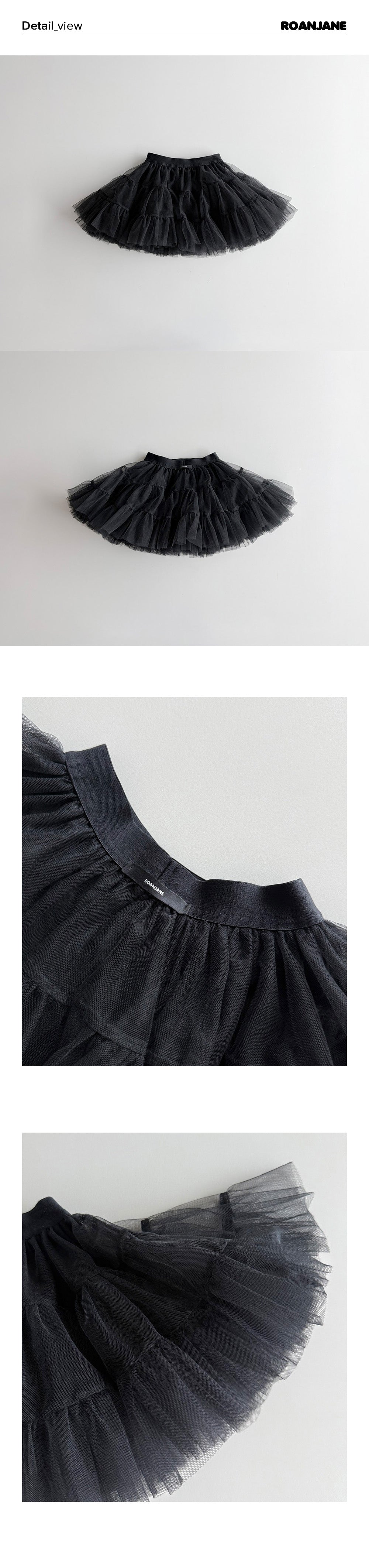 ROANJANE Sylvia tulle skirt (Black)