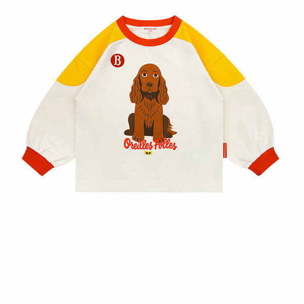 BEBE DE PINO Coker spaniel color block long sleeve tee