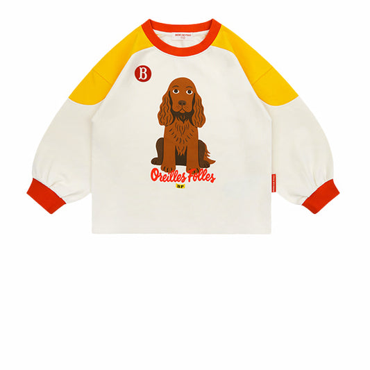 BEBE DE PINO Coker spaniel color block long sleeve tee