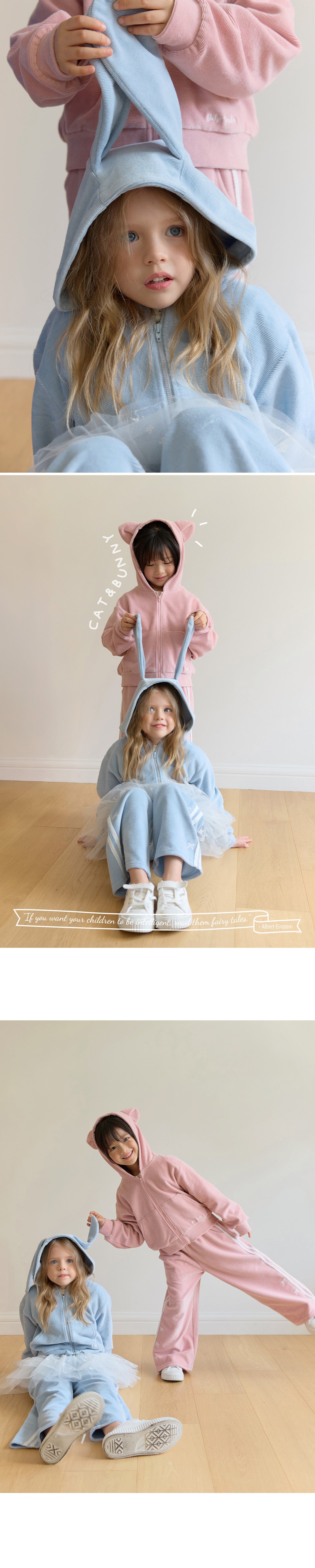 BEBETAILOR Belly rabbit hoodie zip up jacket