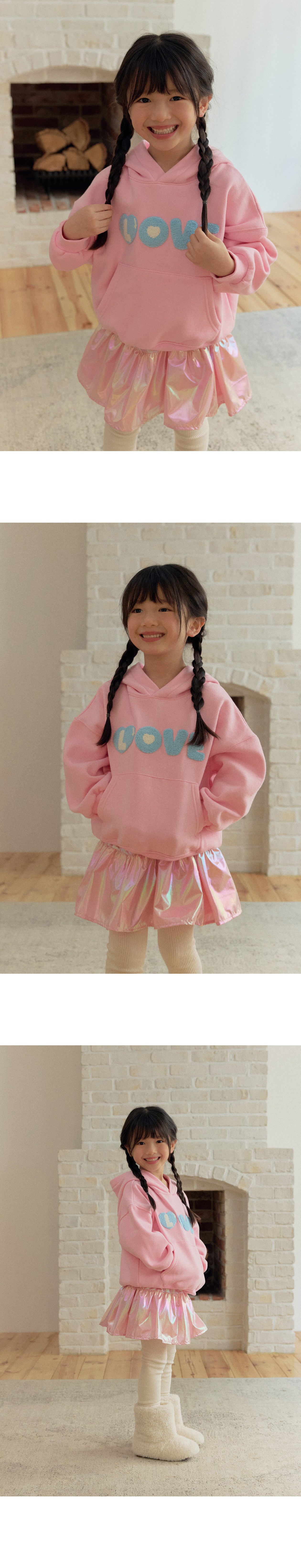 BEBETAILOR Love fleece hoodie mtm