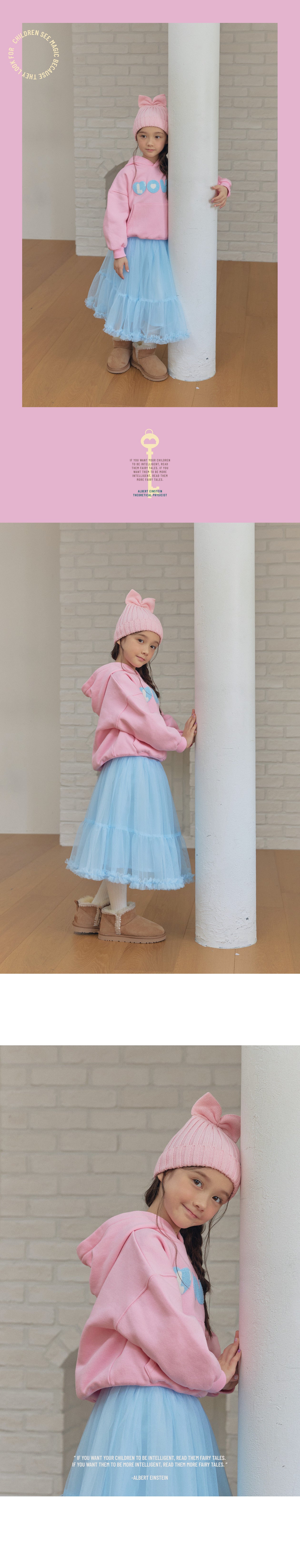 BEBETAILOR Love fleece hoodie mtm