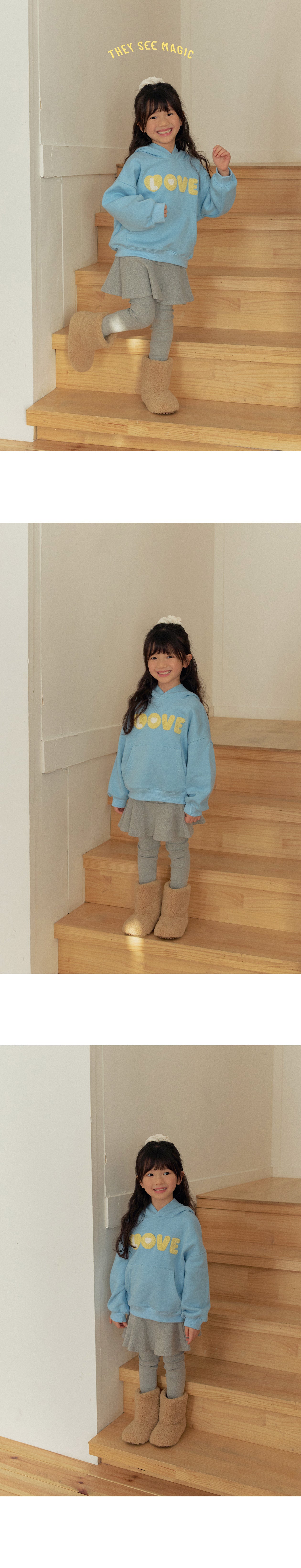 BEBETAILOR Love fleece hoodie mtm