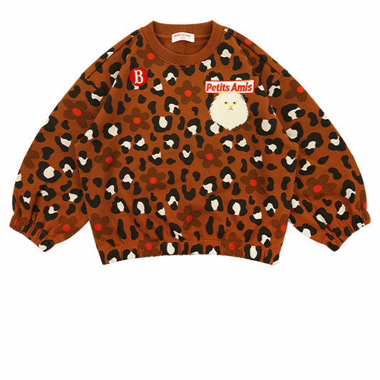 BEBE DE PINO All over leopard persian cat sweatshirt