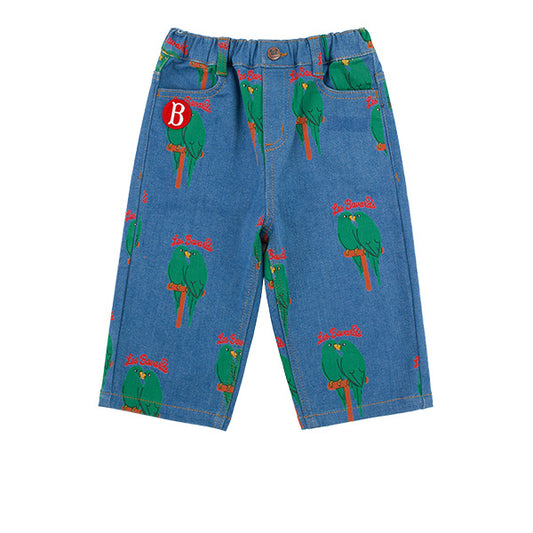 BEBE DE PINO Parrot baby denim pants