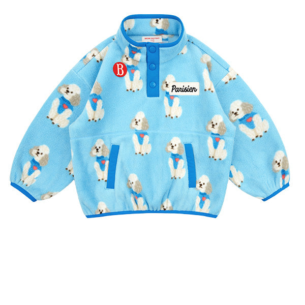 BEBE DE PINO All over poodle fleece sweatshirt