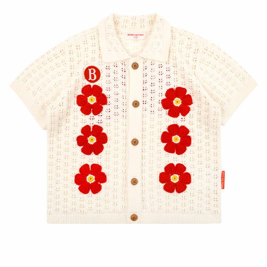 BEBE DE PINO Groovy flower crochet cardigan