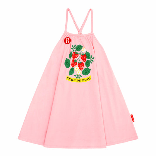 BEBE DE PINO Strawberry shirring dressBP62OD472
