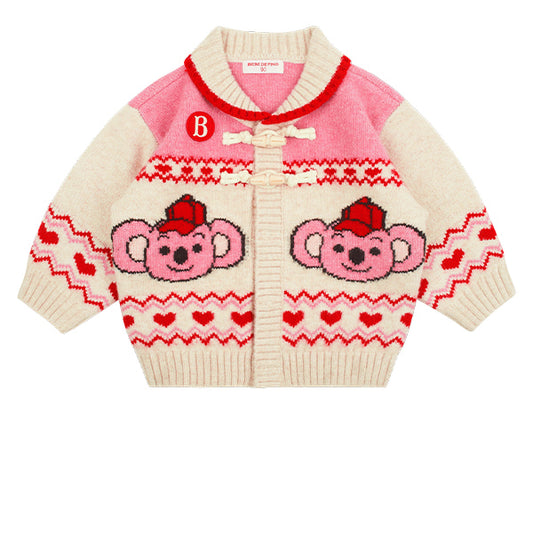 BEBE DE PINO Koala baby nordic cardigan