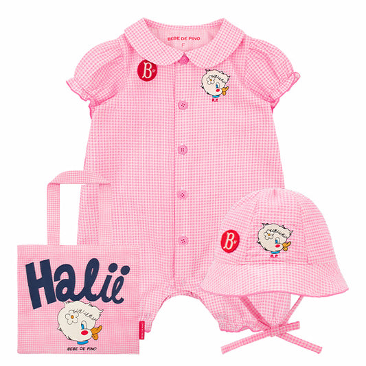 BEBE DE PINO Halii newborn check overall set