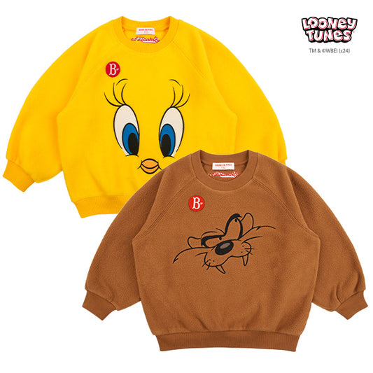 BEBE DE PINO 	Looney tunes fleece raglan sweatshirt