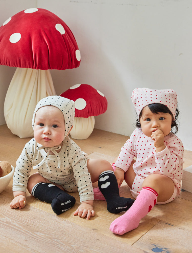 RAWUMBER Heart kong baby suit