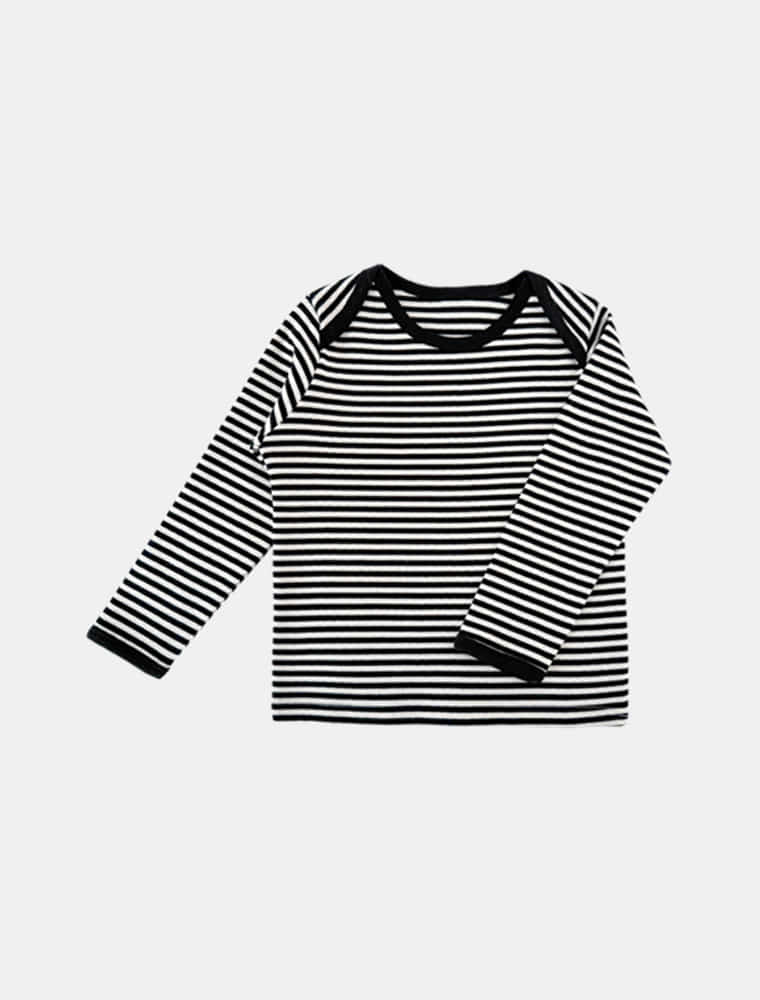 RAWUMBER Stripe binding shoulder t-shirt