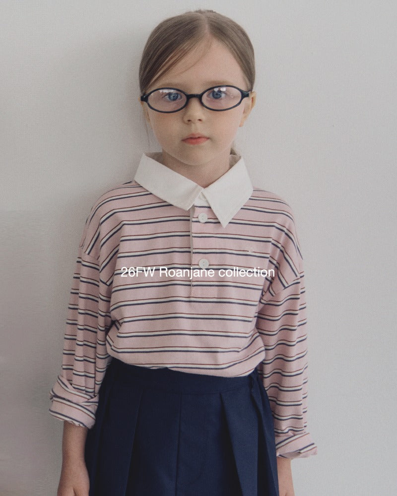 ROANJANE Tori collar t-shirt(Pink)
