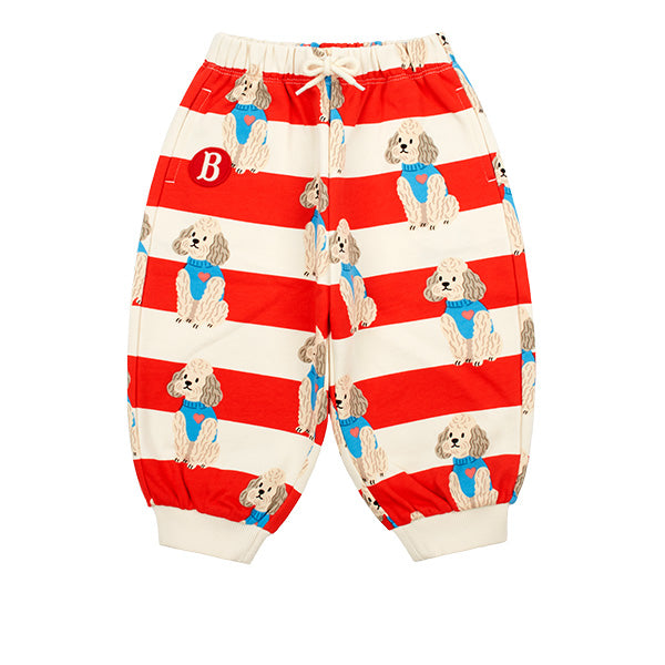 BEBE DE PINO All over poodle baby stripe sweatpants