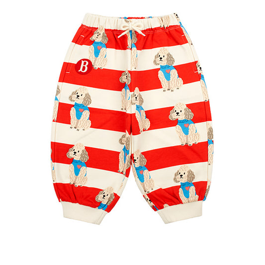 BEBE DE PINO All over poodle baby stripe sweatpants