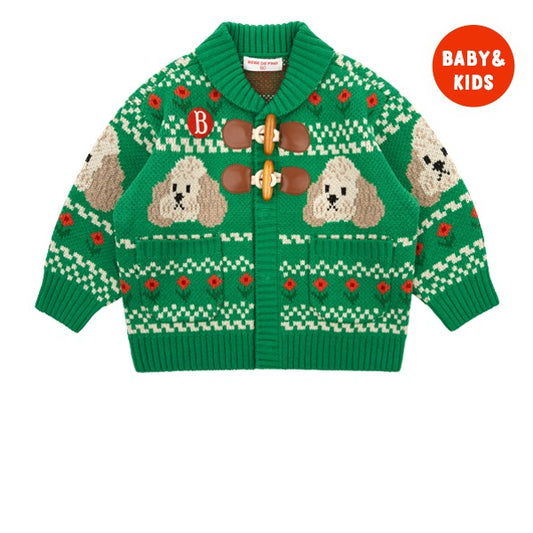 BEBE DE PINO Poodle sweater cowichan cardigan