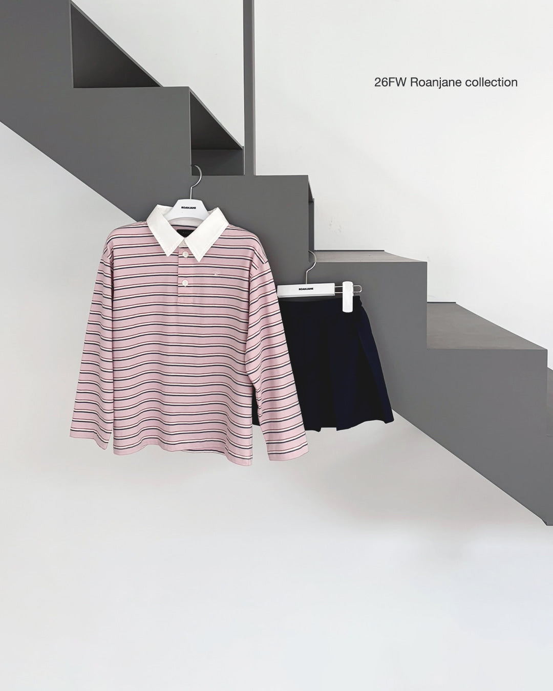 ROANJANE Tori collar t-shirt(Pink)