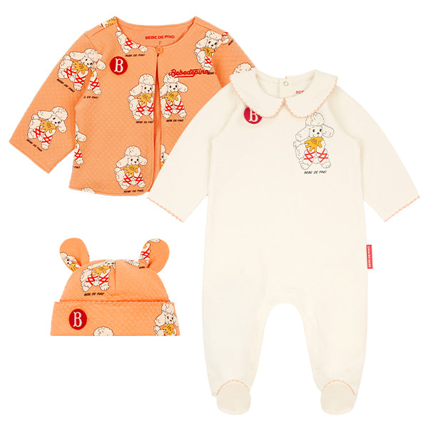BEBE DE PINO All over jenny newborn overall set