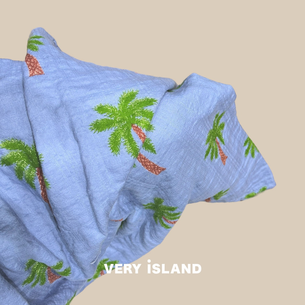VERYISLAND Palm Tree Gauze Blanket