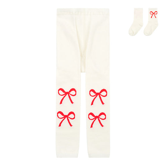 BEBE DE PINO Bebedepino ribbon tights and socks set