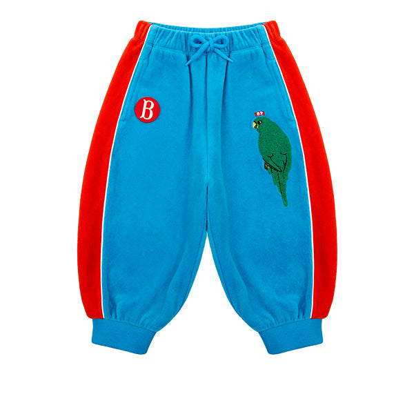 BEBE DE PINO Parrot baby color block velour pants