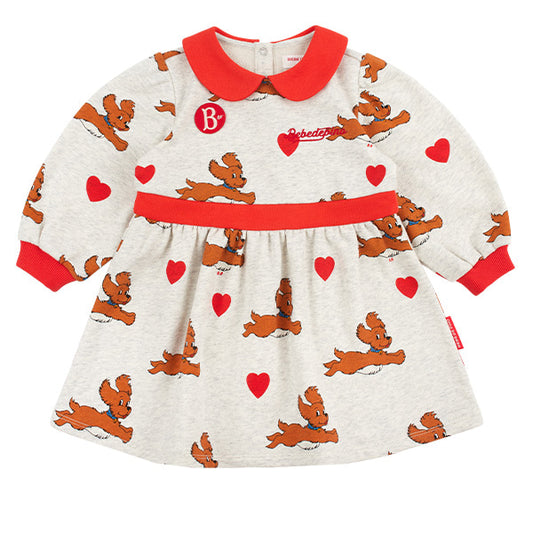 BEBE DE PINO 	All over heart jesse baby jersey dress