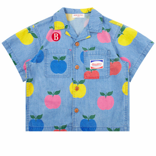 BEBE DE PINO All over apple denim shirt