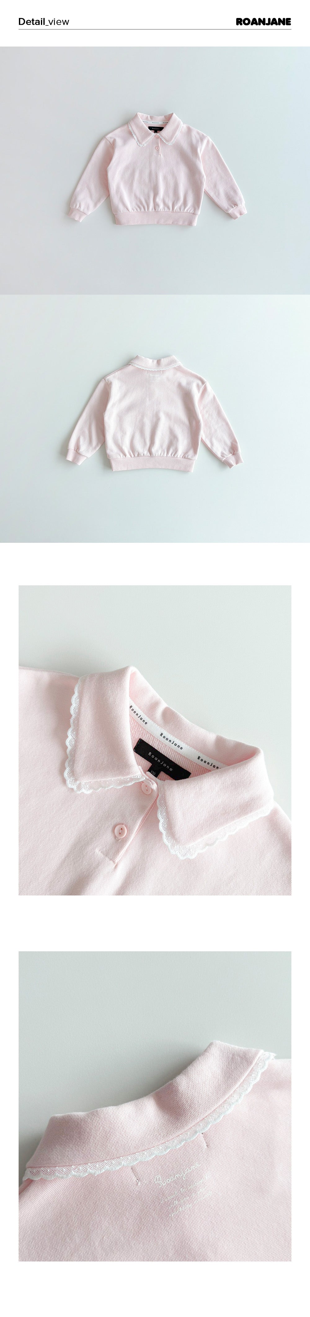 ROANJANE Lace collar sweatshirt