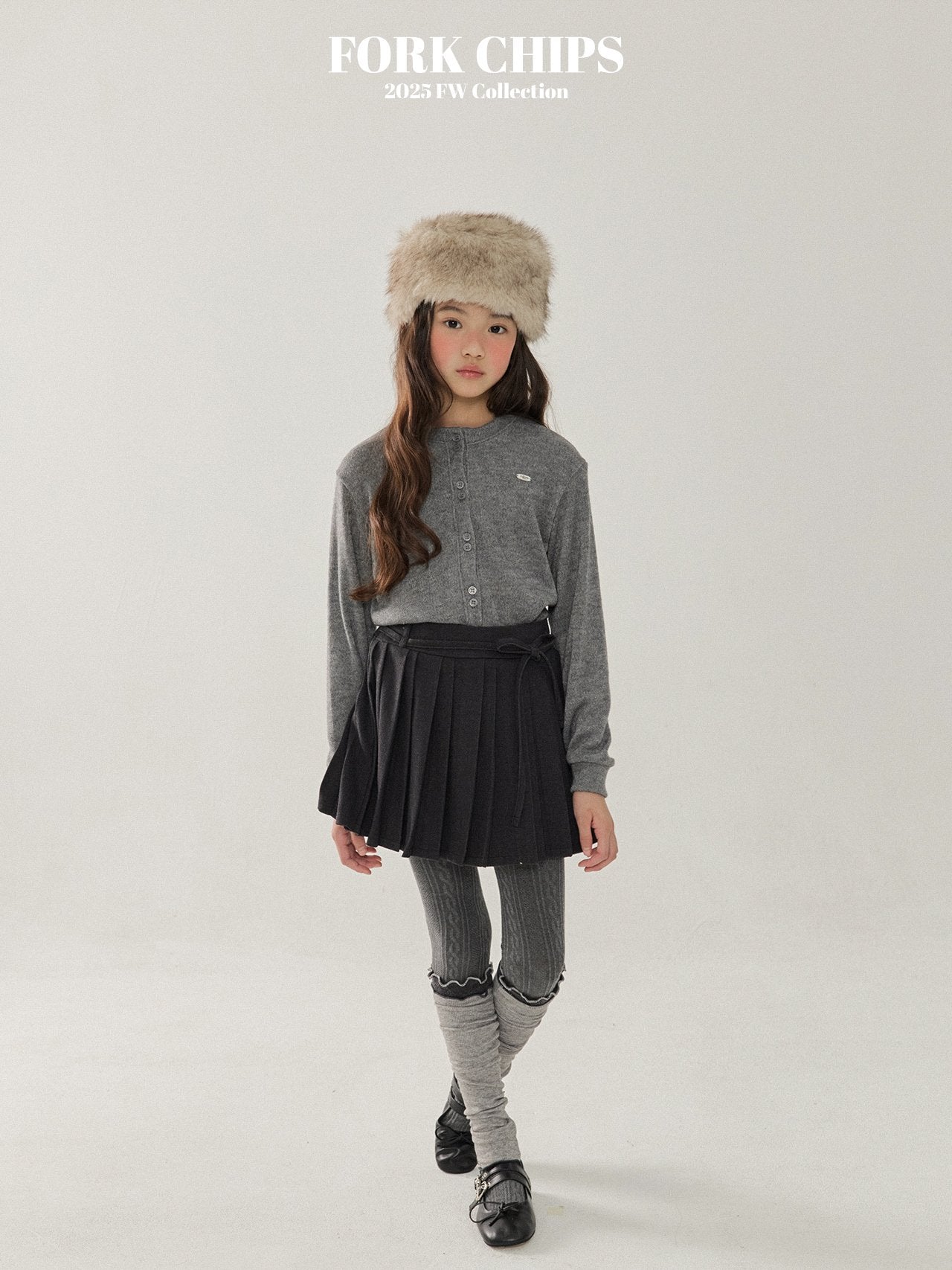 FORK CHIPS Lux pleats skirt