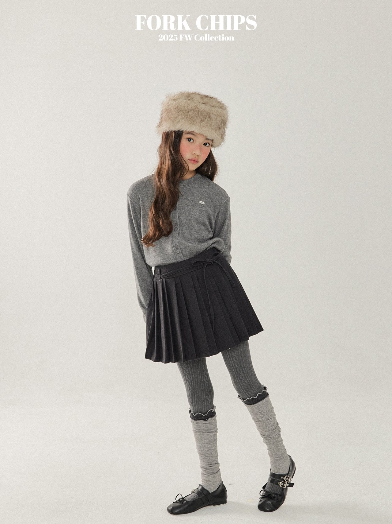 FORK CHIPS Lux pleats skirt