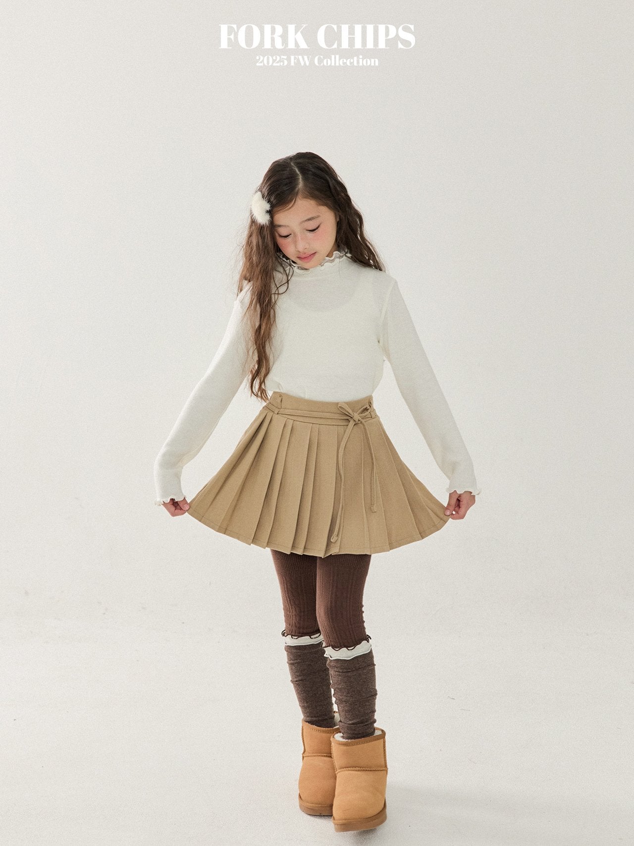 FORK CHIPS Lux pleats skirt