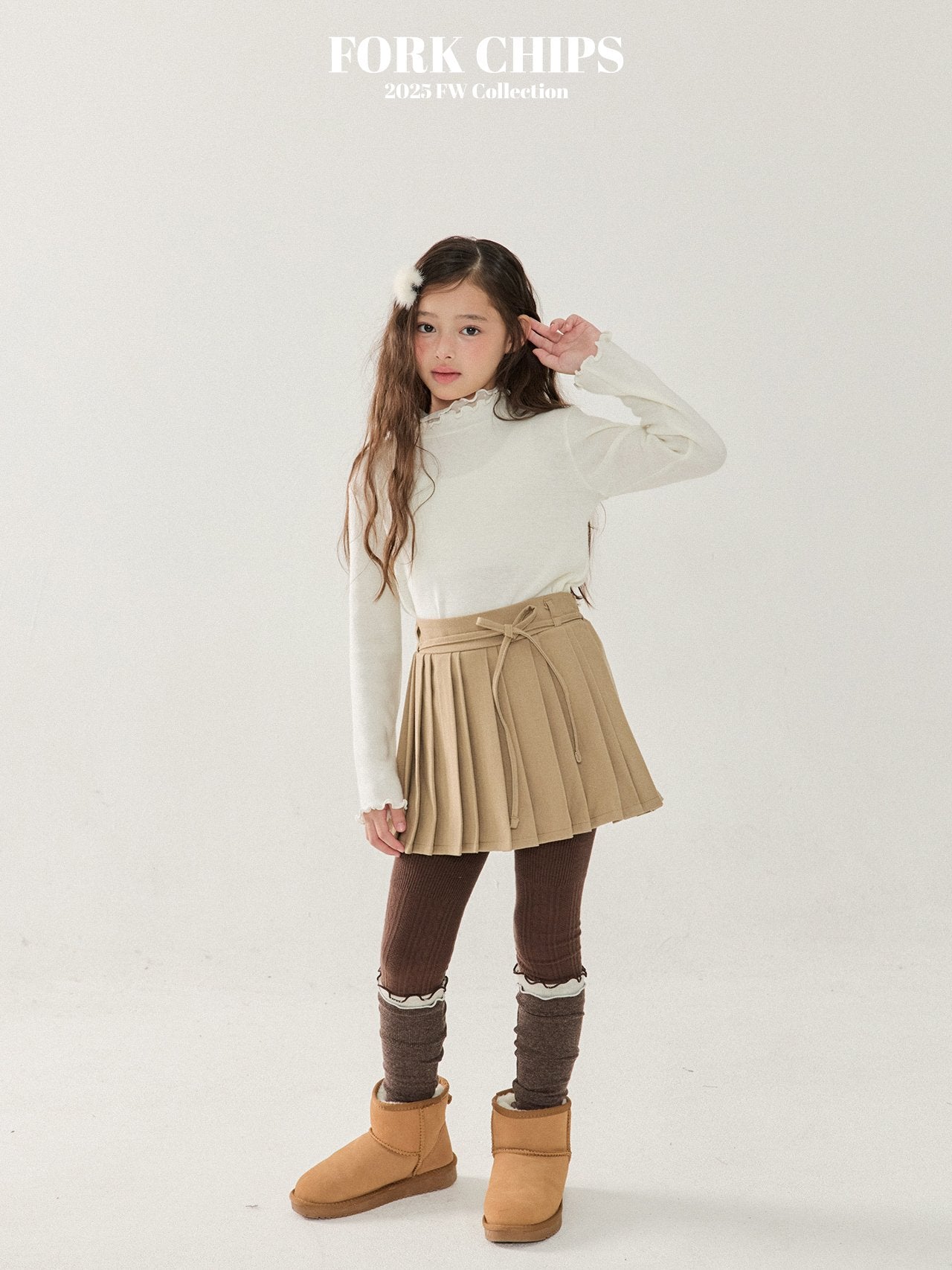 FORK CHIPS Lux pleats skirt