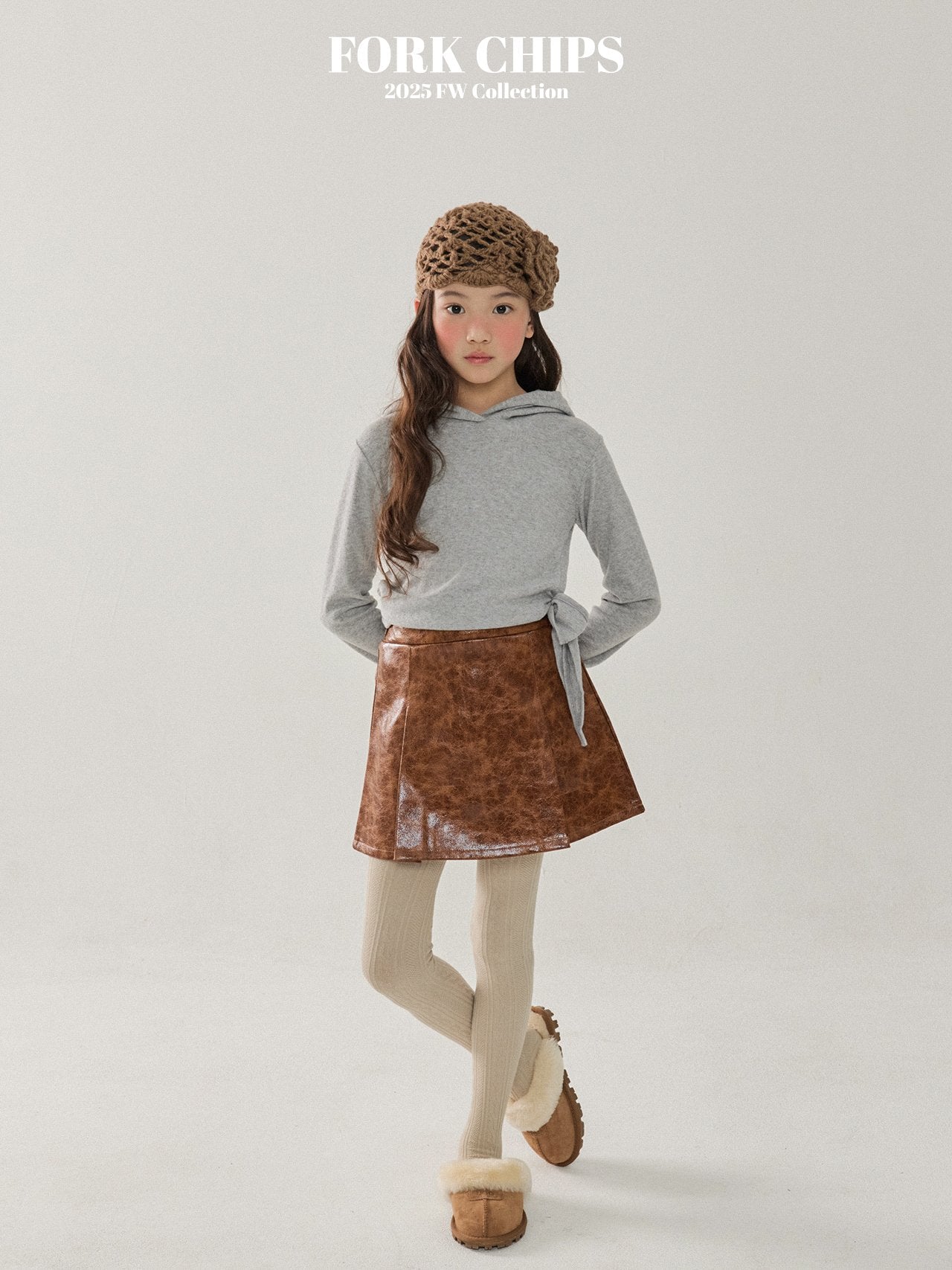 FORK CHIPS Glossy skirt