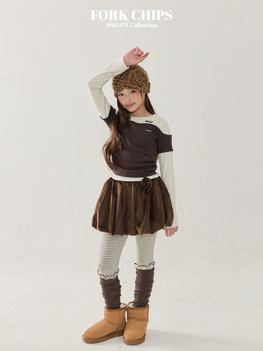 FORK CHIPS Rosy balloon skirt