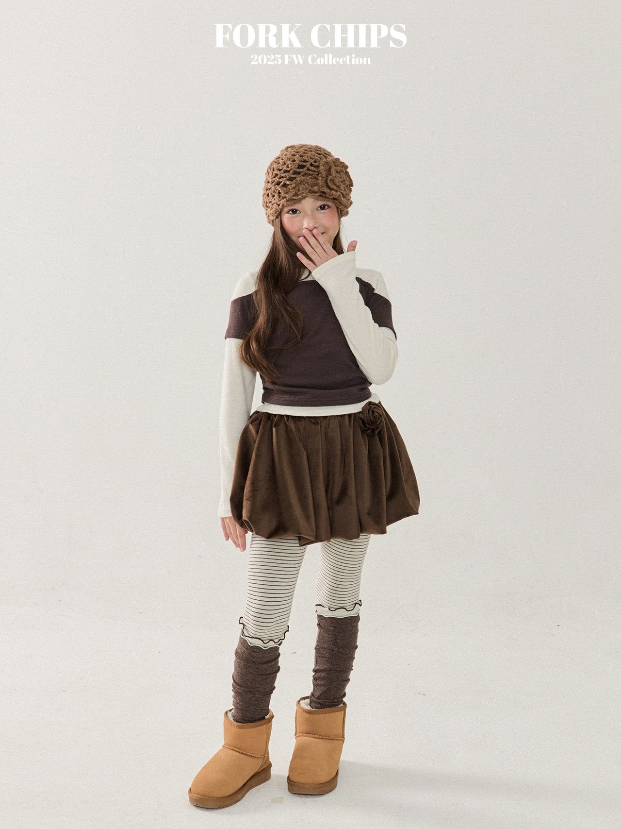 FORK CHIPS Rosy balloon skirt