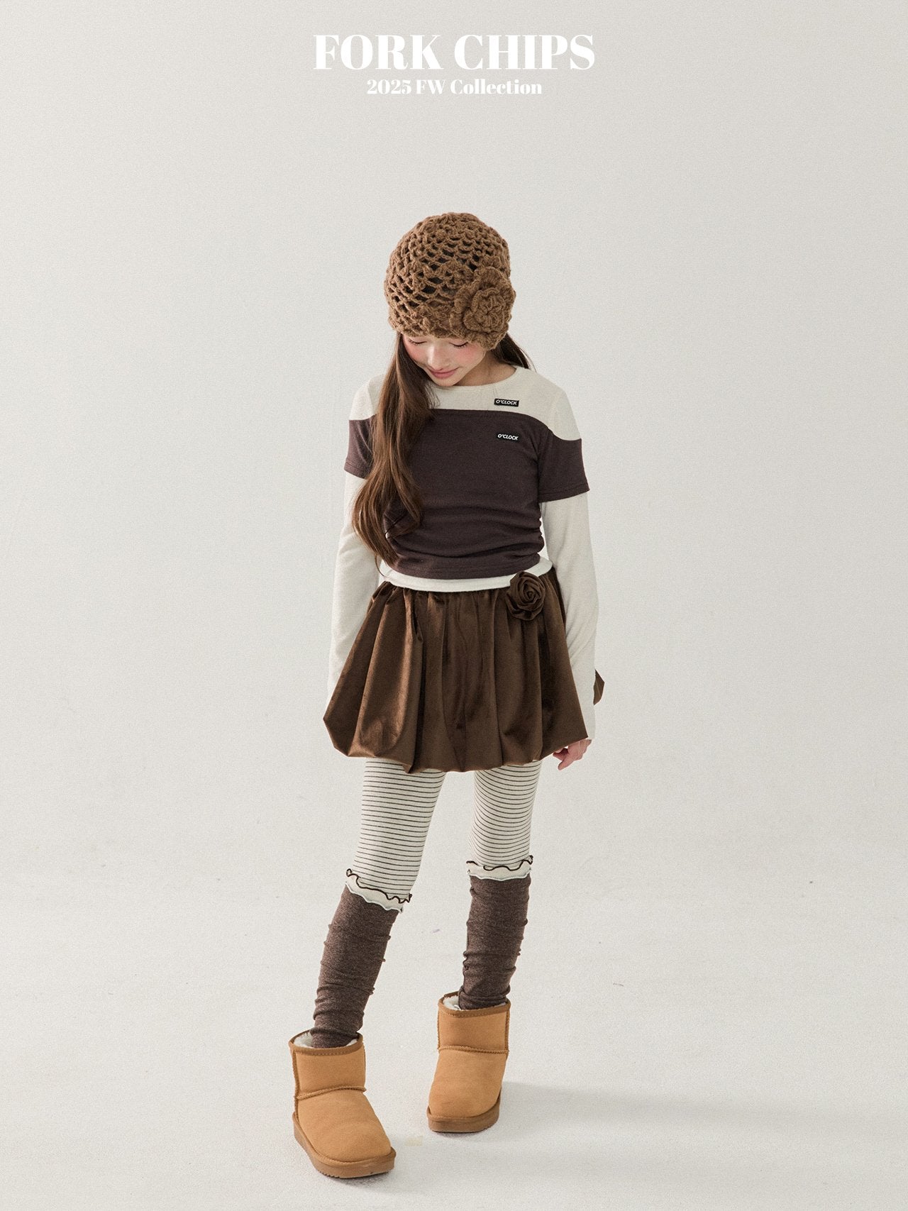 FORK CHIPS Rosy balloon skirt