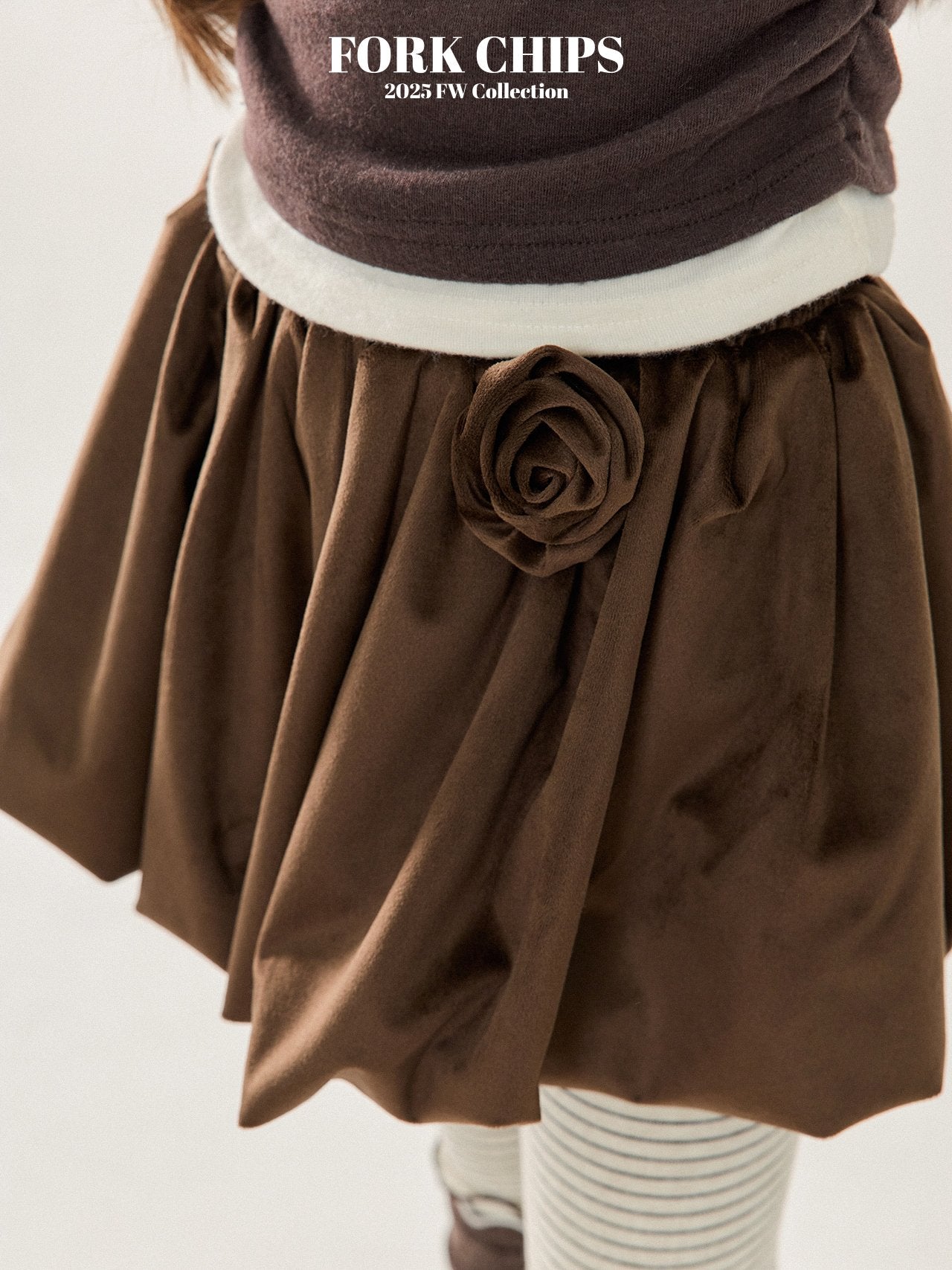 FORK CHIPS Rosy balloon skirt