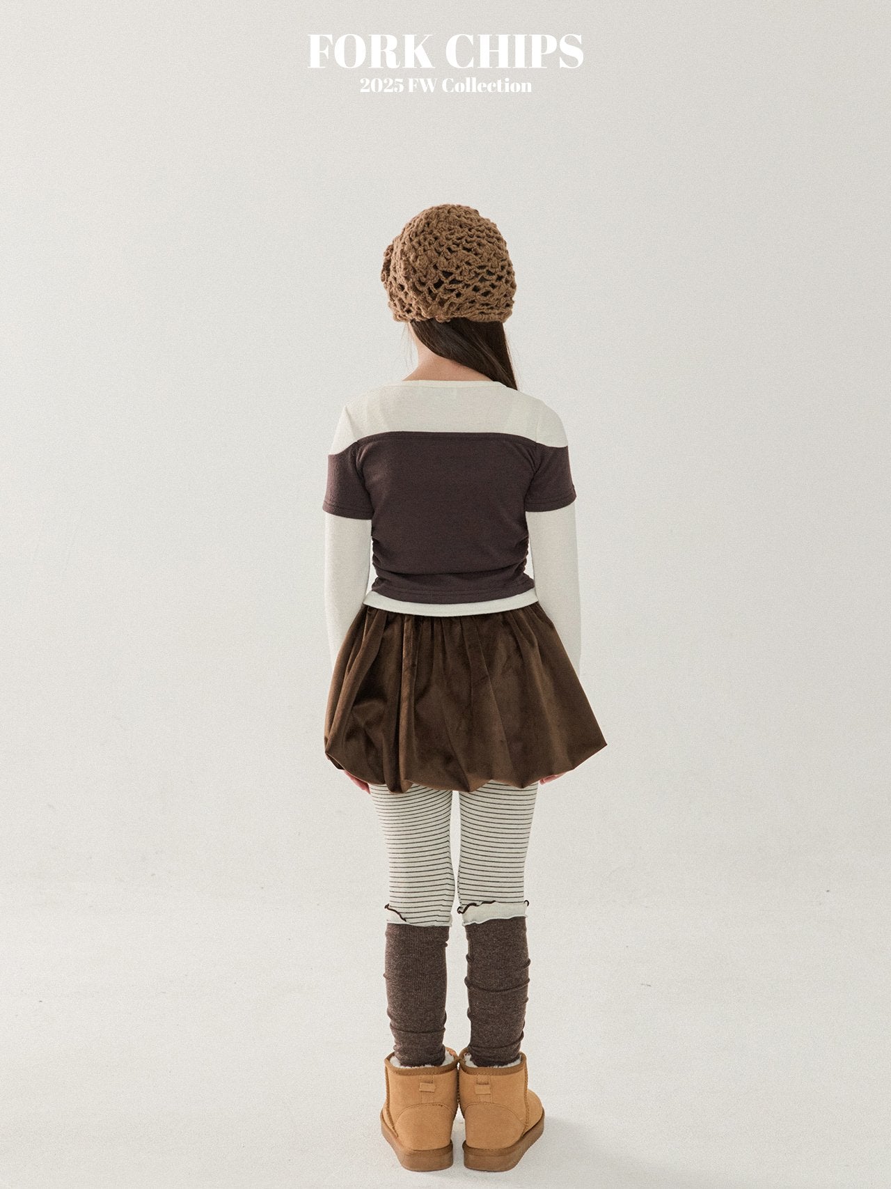 FORK CHIPS Rosy balloon skirt